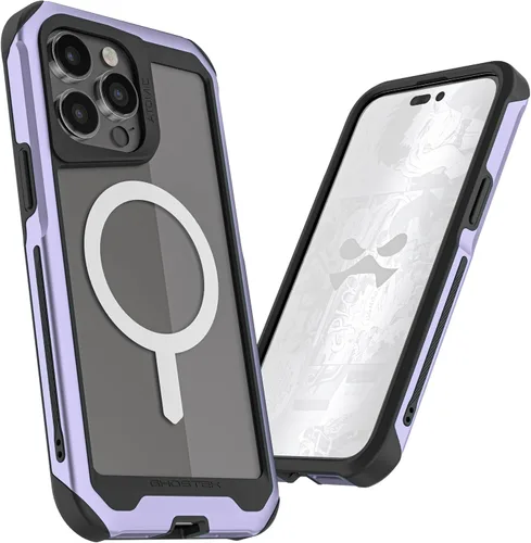 Miniatura 2 de Ghostek Atomic Slim - Funda protectora para iPhone 15 Pro Max, compatible con accesorios MagSafe, marco de metal de aluminio, funda de teléfono