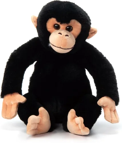 The Petting Zoo Peluche de chimpancé, regalos para niños, animales salvajes del zoológico Onez, juguete de peluche de chimpancé de 12 pulgadas
