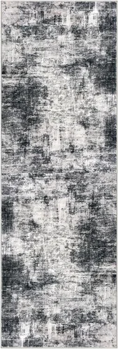Miniatura 1081 de IOHOUZE Alfombra abstracta lavable de 3 x 12 pies para pasillos, antideslizante para cocina, camino de entrada de lana sintética para interiores