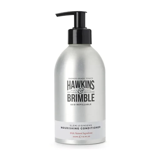 Hawkins & Brimble Acondicionador Eco-Recargable Botella – 10.1 fl oz para hombres Hidratante de Fragancia Natural | Botella reutilizable de por vida
