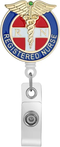 Miniatura 16 de Hanreshe Lindo carrete de insignia de enfermera retráctil con clip de corazón para enfermera, estudiante, médico, tarjetas de identificación