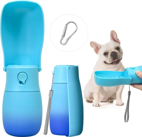 Miniatura 8 de Botella de agua para perros, cuenco de agua de viaje para cachorros, dispensador de agua portátil a prueba de fugas para cachorros, botella de agua