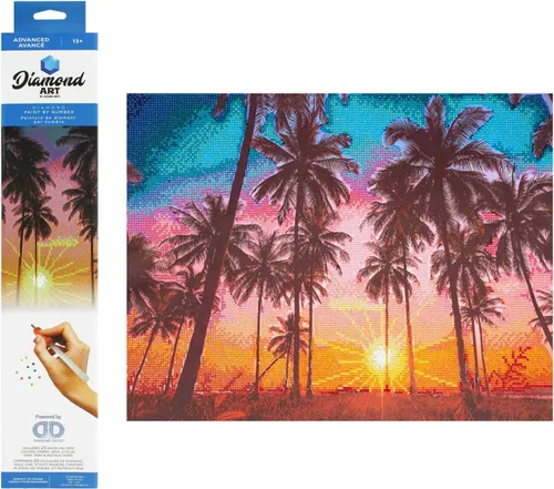 Miniatura 13 de DIAMOND ART BY LEISURE ARTS Batik Poppies, 16 x 20 pulgadas, kits avanzados de pintura de diamantes para adultos, arte para adultos, kit, pintura