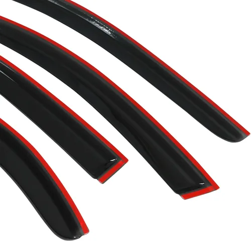 Miniatura 6 de IKON MOTORSPORTS Visera externa con cinta adhesiva, compatible con Acura TSX 2004-2008, visera de ventana de automóvil, parasol para ventana