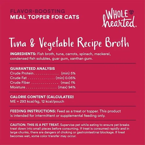 Miniatura 4 de WholeHearted by Petco - Caldos húmedos para comida para gatos que aumentan el sabor, paquete variado, 1.4 onzas, 12