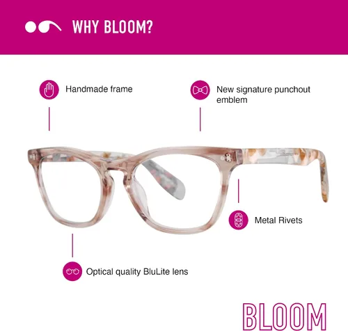 Miniatura 2 de Scojo New York Bloom Street - Lentes de lectura con luz azul, hechos a mano, resistentes a los arañazos, para mujeres y hombres