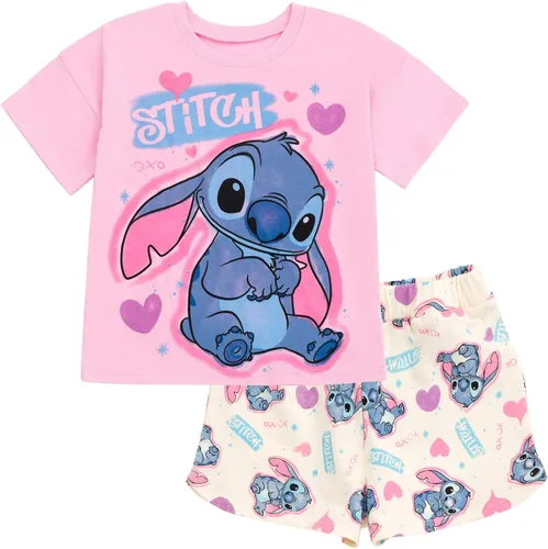 Miniatura 13 de Disney Conjunto de camiseta y pantalones cortos de felpa francesa, tallas de bebé a niño grande (12 meses - 14-16)