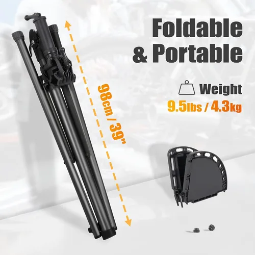 Miniatura 5 de BikeHand Soporte de reparación de bicicletas, soporte de trabajo portátil para mecánicos de bicicletas para el hogar, para mantenimiento