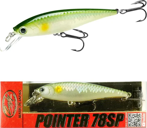 Miniatura 26 de Señuelos de pesca LUCKY CRAFT Pointer 78SP, señuelos de lubina y trucha de agua dulce de 3", suspensión de 4 pies a 5 pies de profundidad, Jerkbait