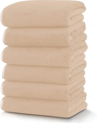 Miniatura 34 de TENSTARS Toallas de baño de seda con dobladillo para baño en liquidación - 27 x 55 pulgadas, ligeras, finas y de secado rápido, toalla absorbente