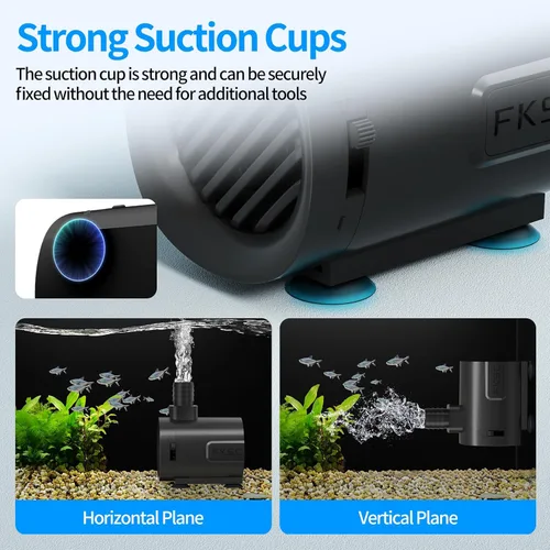 Miniatura 6 de Bomba de agua sumergible de 50 GPH - Bomba de fuente para acuario y pecera Mini, control de flujo ajustable, entrada lateral/inferior de doble Negro