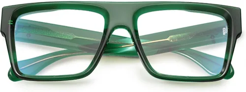 Miniatura 7 de VISOONE Gafas cuadradas de albahaca verde con bloqueo de luz azul TR90 de moda para hombres y mujeres ALBA