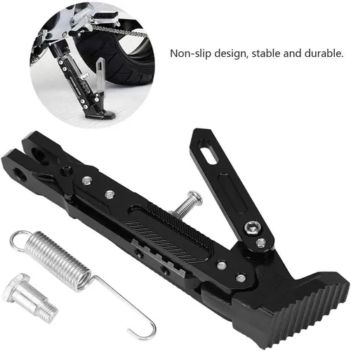 Miniatura 3 de Pata de Cabra de Motocicleta Soporte de Trípode Ajustable Universal de Aluminio Motor Scooter Soporte Lateral de Pie Modificado Accesorios