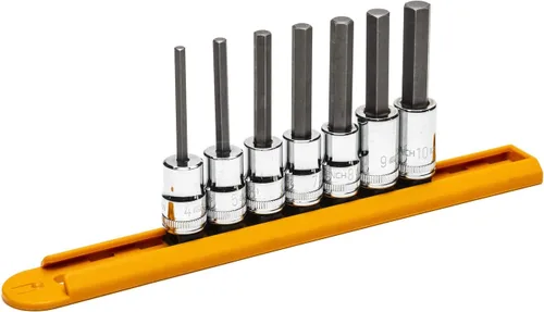 Miniatura 13 de GEARWRENCH 7 Pc. Juego de llaves de vaso hexagonal de longitud media de 3/8 pulgadas, métricas - 82546