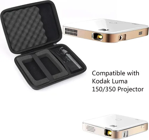Miniatura 3 de khanka Funda rígida de viaje compatible con proyector de bolsillo Kodak Luma 150/350, proyector de película portátil, solo funda