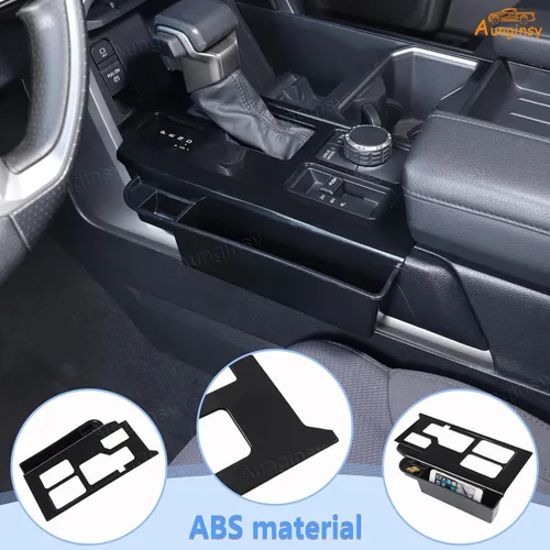 Miniatura 3 de Aunginsy Marco para panel de cambio de marchas con caja de almacenamiento Compatible con Toyota Tundra/Sequoia 2022-2024 2025 Protector contra