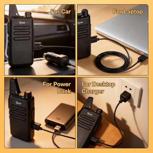 Miniatura 10 de TID RADIO TD-M8s Walkie Talkies para adultos, radio bidireccional de largo alcance, radios FRS VOX sin licencia, walkie talkies recargables de 2