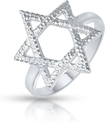 Miniatura 4 de Anillo de la Estrella de David, Anillo Judío Magen David, Anillo de Estrella Judía, Joyería Judía Dorado Plateado