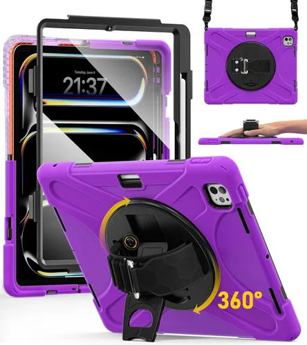 Miniatura 26 de BRAECN Funda para iPad Air de 11 pulgadas 2026 (M4) 2025 (M3) 2024 (M2), iPad Pro de 11 pulgadas (4ª/3ª/2ª/1ª) y Air 10.9 pulgadas (5ª/4ª) con Rosa