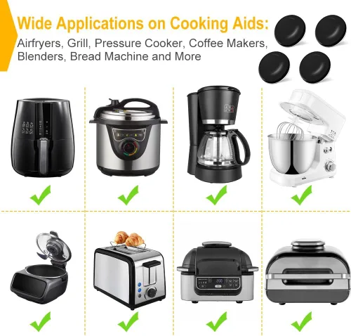 Miniatura 5 de Deslizadores de electrodomésticos de cocina, 16 piezas autoadhesivas para electrodomésticos pequeños, fáciles de mover y ahorrar espacio, accesorios