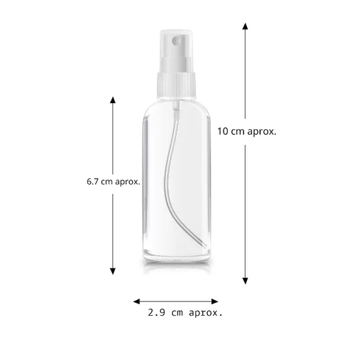 Miniatura 2 de ZEROFIRE Paquete de 2 botellas de spray de 1 onza de plástico transparente vacío recargable mini Spritzer para viajes, limpieza, jardinería, cuidado