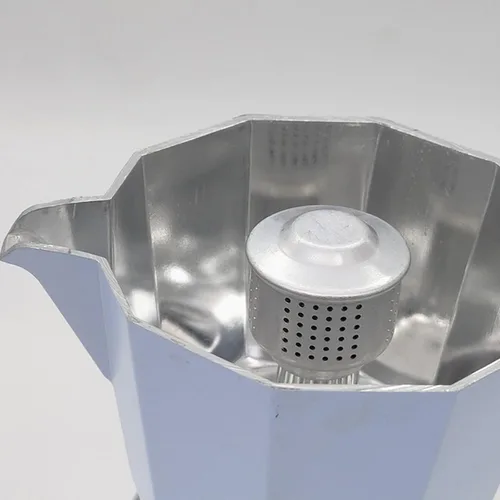 Miniatura 3 de Fenteer Aluminio Moka Cafetera Cubierta A Prueba De Salpicaduras Cafetera Accesorios De Protección De Salpicaduras Profesional Mano De Trabajo Fino