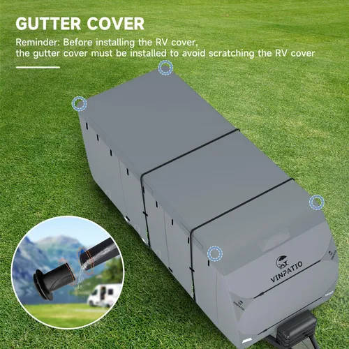 Miniatura 9 de VINPATIO - Cubierta resistente para remolque, cámper, Toy Hauler, caravana de 22 a 24 pies. de 7 capas, con correas resistentes al viento, cubiertas