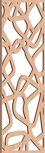 Miniatura 70 de Acme Paneles de pared decorativos de madera con calado, 9 3/8 pulgadas de ancho x 24 3/8 pulgadas de alto x 1/4 de alto, roble rojo