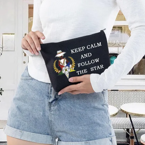Miniatura 5 de LEVLO Bolsa de cosméticos de hermandad de hermandad de mujeres regalo para hermana Keep Calm And Follow The Star Sisterhood Merch, Sigue a The Star