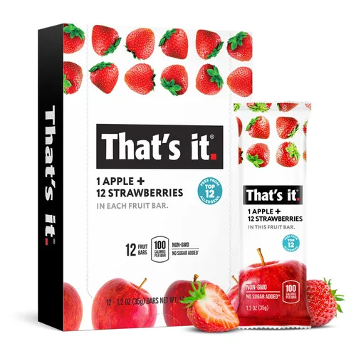 Miniatura 7 de That's it - Barra de fruta real 100% natural de manzana + plátano, el mejor aperitivo vegano con alto contenido de fibra, sin gluten, paleo