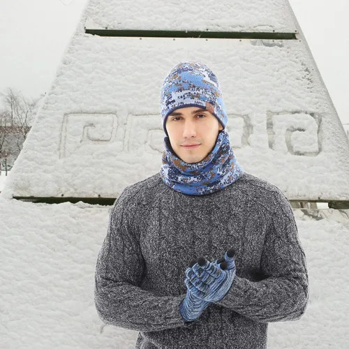 Miniatura 3 de Pasamontañas de punto cálido para invierno