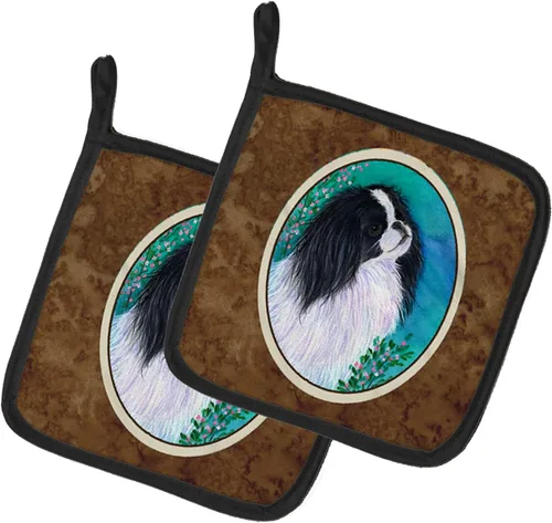 Miniatura 300 de Caroline's Treasures SS8617PTHD - Juego de soportes para ollas de cocina resistentes al calor, almohadillas calientes para horno para cocinar, Husky