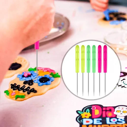 Miniatura 5 de El juego de 15 herramientas de decoración de pasteles incluye pinceles de decoración de galletas, agujas para remover galletas, agujas para remover