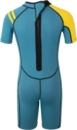Miniatura 2 de Traje de neopreno con cremallera para niños y niñas, para mantener el calor en agua fría, buceo, surf, natación Azul