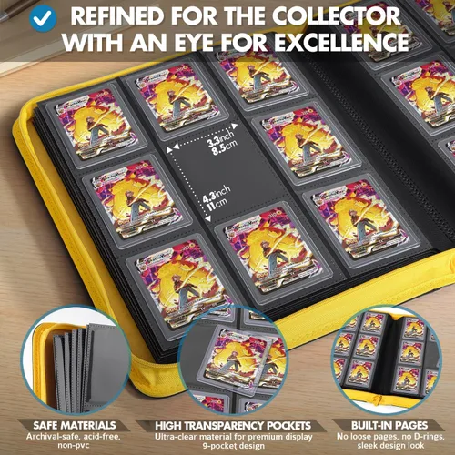 Miniatura 4 de FunGuys Toploader - Carpeta de almacenamiento para tarjetas, 252 carpetas con 9 bolsillos superiores, colección de tarjetas para Yugioh, MTG, TCG