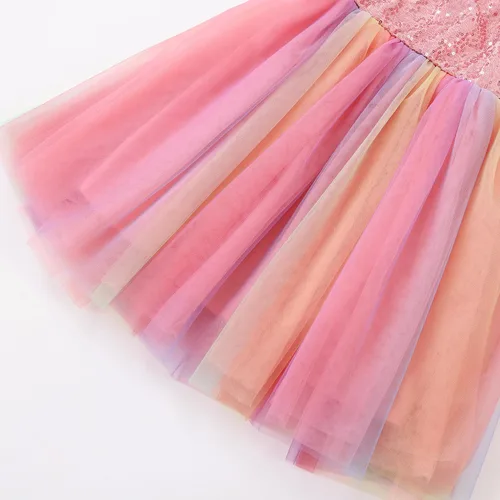 Miniatura 5 de Vestido tipo tutú para niña, vestido sin mangasmanga larga para niña, vestido de verano de tul para niña