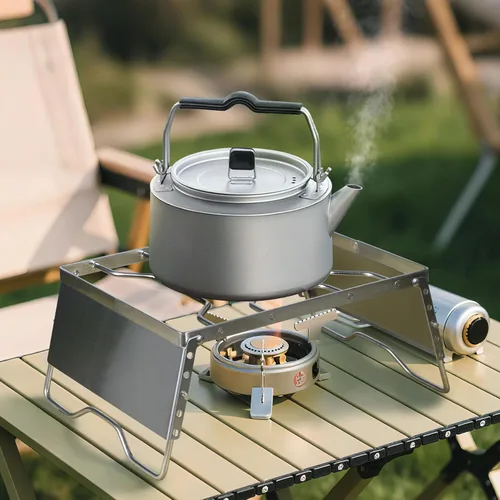 Miniatura 2 de REDCAMP Parrilla de fogata portátil de 12 pulgadas, acero inoxidable 304, parrilla plegable de fogata con parabrisas patas ajustables en altura