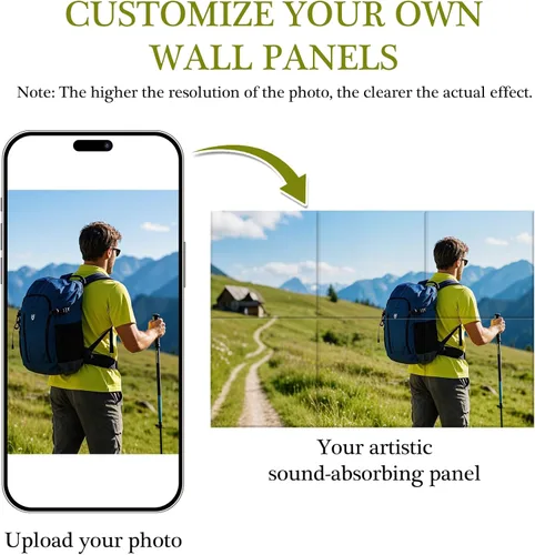 Miniatura 2 de Paneles de pared personalizados insonorizados, paneles acústicos personalizados, arte de pared, carga tu propia obra de arte, panel decorativo