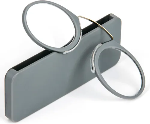 Miniatura 7 de REAVEE Paquete de 2 lentes de lectura con clip de nariz sin brazos para hombres y mujeres, sin sienes, delgados y compactos, ultra delgados con mini