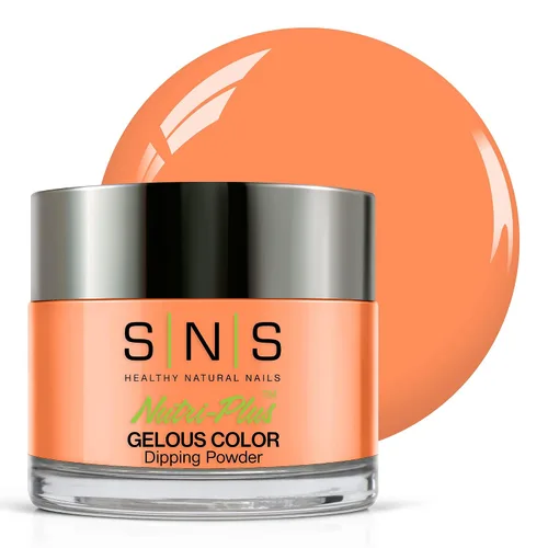 Miniatura 8 de SNS - Polvo de inmersión de uñas, polvo de inmersión de color, caramelo Hard Rock (naranja), CS051, color de uñas de larga duración dura 14 días