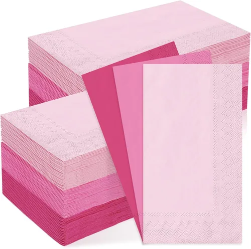Miniatura 20 de Whaline Paquete de 150 Servilletas Marrones de 6.5 x 6.5 Pulgadas, Servilletas de Papel Desechables de 3 Colores con Tema Marrón de Otoño