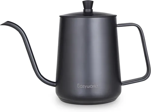 Miniatura 6 de Easyworkz Calibre cuello de cisne verter sobre la tetera de café de acero inoxidable de 12 onzas con boquilla larga y estrecha