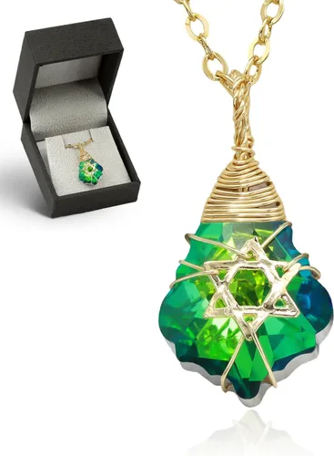 Collar de estrella de David para mujeres y hombres, collar de estrella judía relleno de oro de 14 quilates, collar de Israel