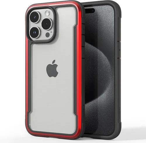 Miniatura 14 de RAPTIC Shield para iPhone 14, funda protectora transparente a prueba de golpes, grado militar, probada en caídas de 10 pies, marco de aluminio