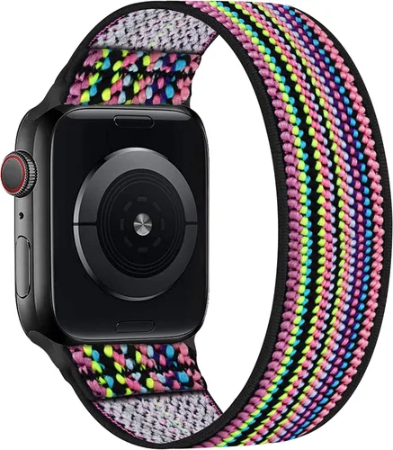 Miniatura 23 de Correa elástica de nailon para Apple Watch, de 1.49, 1.57, 1.61, 1.65, 1.73, 1.77 y 1.772 pulgadas, deportiva, trenzada, Ultra iWatch Serie 8 7 SE 6