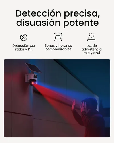 Miniatura 9 de eufy Security eufyCam S4 kit de 2 cámaras, cámara de seguridad solar inalámbrica para exterior, cámara Bullet-PTZ de triple lente, 4K UHD