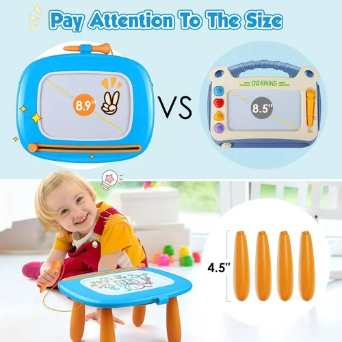 Miniatura 2 de Smasiagon Juguetes para niñas y niños, pizarra de dibujo magnética para niños pequeños, pizarra de garabatos de aprendizaje temprano para escribir