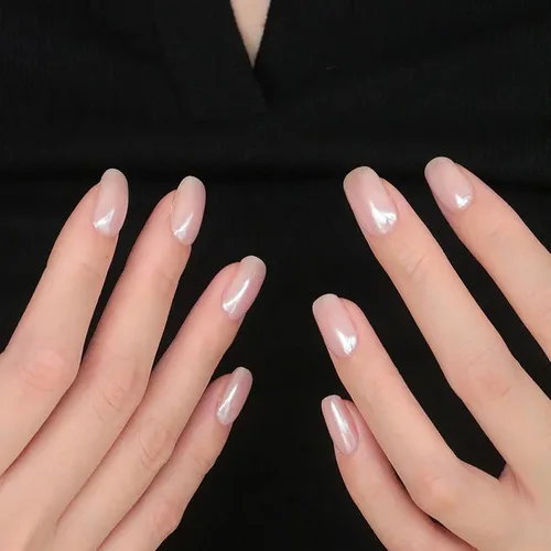 Miniatura 5 de 2 cajas de polvo de uñas de cromo perla blanca – Polvo de pigmento cromado transparente transparente brillante para uñas, uñas inspiradas efecto