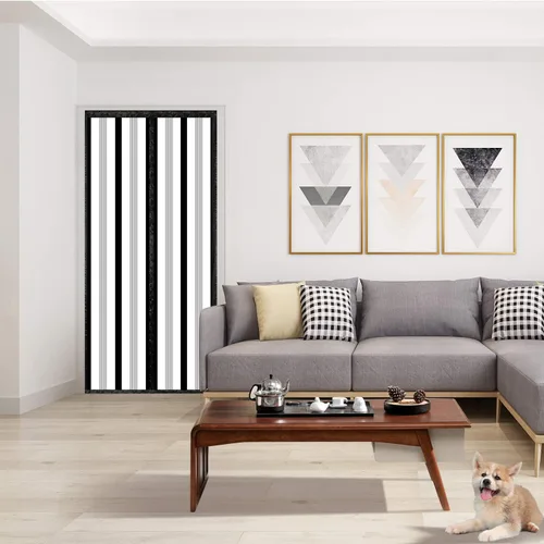 Miniatura 5 de Cortina de puerta aislada, cubierta magnética térmica para puerta, pantalla de cierre automático, privacidad magnética, manos libres para patio