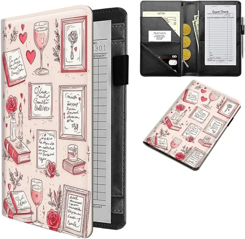 Miniatura 32 de Diseña Tus Propios Libros de Servicio con Nombre e Iniciales para Camareras, Dikoer Libro de Servicio de Camarero Personalizado con Nombre